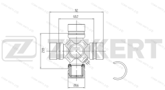 Крестовина карданного вала 28,60x92,00 Daihatsu, Chevrole