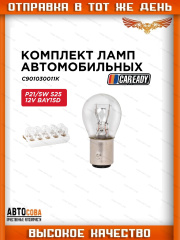 Лампочки 10 шт. P21/5W  12V ( 2 конт. )
