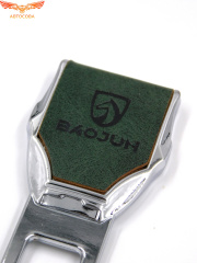 Заглушка ремня безопасности кожаная зеленая baojun