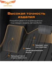Коврики салона ГАЗель Бизнес 2010-2017 "REZKON" (резиновый, черный)