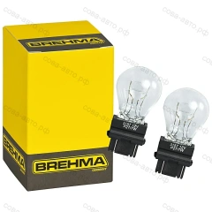 Лампочка 2 шт. ZEKKERT БЕЛАЯ 3157NA P27/7W P277W  (2 нитевая USA)