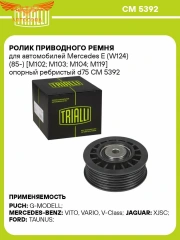 Ролик вспомогательный SPRINTER 2.9TDI (ручейковый)