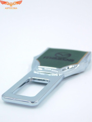 Заглушка ремня безопасности кожаная зеленая Mazda