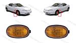 Поворот 2 шт. в крыло Hyundai Accent 94-12 / H1 97-07 / Starex 97-07 / ТагАЗ Accent 99-12 (Справа Слева)