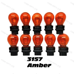 Лампочка 10 шт. ЖЕЛТАЯ 3157NA P27/7W P277W  2 нитевая USA