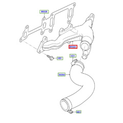 Водяной коллектор Ford Transit 2000- 2.4TD / 3.2TD V-184 / 347 (OTOSAN 6C1Q-8K520-AA)