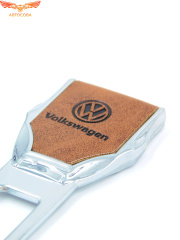 Заглушка ремня безопасности кожаная коричневая Volkswagen