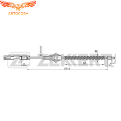 Трос 1 шт. ручника задний малый Fiesta 2002-2008 / Fusion / Focus I