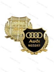 Металлическая эмблема на автомобиль "AUDI" самоклеящаяся
