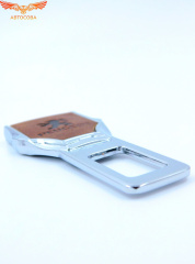 Заглушка ремня безопасности кожаная коричневая Peugeot