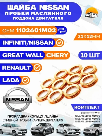 Прокладка NISSAN сливной пробки поддона