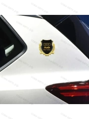 Металлическая эмблема на автомобиль "AUDI" самоклеящаяся
