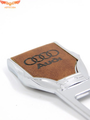 Заглушка ремня безопасности кожаная коричневая AUDI