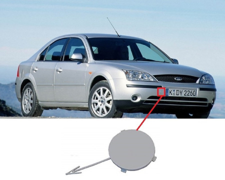 Заглушка переднего бампера, под крюк буксировочный / FORD Mondeo-III