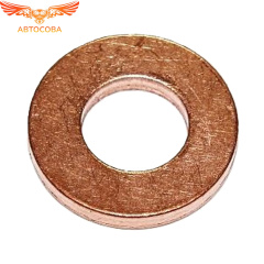 Шайба 4 шт. уплотнительная FWD 2.2 TDCI / RWD 2.4 TDCI (медная) 6.9x13.9x2 Siemens-тип