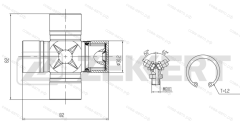 Крестовина карданного вала 30,18x82,00 / Iveco Daily I, II 78-