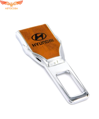 Заглушка ремня безопасности кожаная коричневая Hyundai 