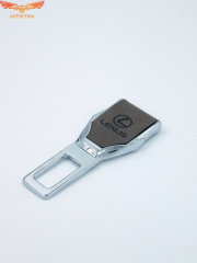 Заглушка ремня безопасности кожаная тёмно-коричневая Lexus