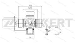 Крестовина карданного вала 32,00x91,94 / Kia Sorento 02-