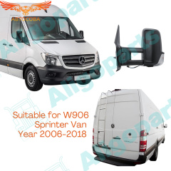 Стекло ВЕРХНЕЕ ПОД КРУГ зеркала ПРАВОЕ электрическое Mercedes SPRINTER 2006->