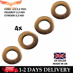 Шайба 4 шт. уплотнительная FWD 2.2 TDCI / RWD 2.4 TDCI (медная) 6.9x13.9x2 Siemens-тип