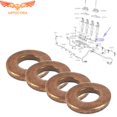 Шайба 4 шт. уплотнительная FWD 2.2 TDCI / RWD 2.4 TDCI (медная) 6.9x13.9x2 Siemens-тип
