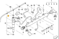 Скоба 1 шт. форсунки Mercedes-Benz, Iveco, Citroen, Fiat, Peugeot